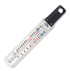 image of CDN TCG400 Candy/Deep Fry Ruler Thermometer, 8" Length, 100-400°F, Waterproof, 304 Stainless Clip