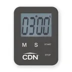 image of CDN TM28-BK Mini Timer, 2-1/10"W x 3/8"D x 2-3/4"H, 100‑Minute, 60‑Second Alarm, Black