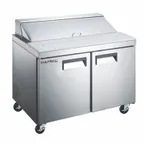 image of Culitek MRSL-2D 47" 2-Section Sandwich and Salad Prep Table, 12 cu. ft., Stainless Steel