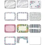 image of Dinex DX5322VHW Tray Cover - 11-3/8" × 19-1/2", Paper, Elegance II (Cranberry), Thermal-Aire