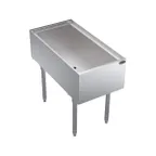 image of Krowne KRPT-1836-10 18" Pass-Thru Underbar Ice Bin/Cocktail Station w/ 130 lbs. Ice Capacity