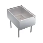 image of Krowne KRPT-2436 24" Pass-Thru Underbar Ice Bin/Cocktail Station w/ 175 lbs. Ice Capacity