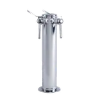 image of Micro Matic D4743DT-W Countertop Wine Font, 3" x 16-1/2" H, 2 Steel Faucets, Bonnet, 4-1/2" Base, NSF