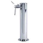 image of Micro Matic D4743T-W Column Wine Font, 3" x 12" H, Steel Faucet, Chrome-Plated Bonnet, 4-1/2" Base