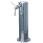 image of Micro Matic DS-141-PSS-W Tap Tower 4" D x 16½" H Air‑Cooled 304 SS Faucet 1/4" I.D. GEN‑X Gaskets