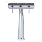 image of Micro Matic HAVANA3-C-W Countertop Wine Font, 12½"W x 17"H, Air‑Cooled, Chrome, 3 Steel Faucets