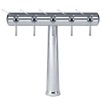 image of Micro Matic HAVANA5-C-W Countertop Wine Font, 20" x 17" Air-Cooled, Chrome, 5 304 Faucets
