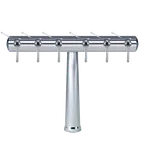 image of Micro Matic HAVANA6-C-W Tap Tower, 23-3/4" W x 17" H, Air-Cooled, Chrome, Six 304 Steel Faucets