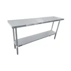 image of Sapphire Manufacturing SMTE-1460G 60" Open Base Work Table with Undershelf, 18 Gauge Flat Top
