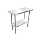 image of Sapphire Manufacturing SMTE-1848G 48" Open Base Work Table with Undershelf, 18 Gauge Flat Top