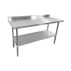 image of Sapphire Manufacturing SMTEB-2460S 60" Open Base Work Table with Undershelf, 5" B.splash / 18 G. Top