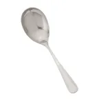 image of Winco 0030-21 - 9" Heavy Stainless Steel Serving Spoon, Large Bowl, Non-Insulated Handle - 1 Dozen