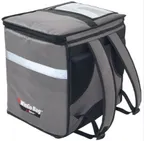 image of Winco BGDB-1616 WinGo Bag Premium Delivery Backpack w/ Adjustable Straps, Gray - 16"W x 13"D x 16"H