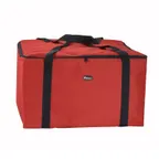 image of Winco BGDV-22 Red Insulated Pizza Delivery Bag - 22" x 22" x 12"H