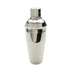 image of Winco BL-28P Bar Shaker, 28-oz (3-pc) Stainless, 3.5"L x 3.5"W x 9.75"H, cap strainer & cup