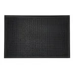image of Winco BM-1812K 18" x 12" Rubber Bar Service Mat, Black