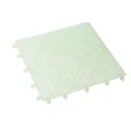 image of Winco BML-12C 12" x 12" Interlocking Plastic Bar Mat, Clear