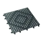 image of Winco BML-12K 12" x 12" Interlocking Plastic Bar Mat, Black