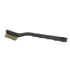 image of Winco BR-7B 7" Toothbrush Style Utility Brush with Brass Bristles