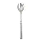 image of Winco BW-NS3 11 3/4" Hollow Stainless Steel Handle Notched Salad Spoon