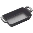 image of Winco CASM-5RT Fireiron™ 10 oz. Mini Induction Server w/ Matte Black Enamel - Cast Iron, Rectangular