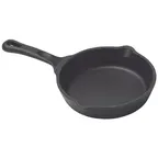 image of Winco CAST-5 FireIron™ 7-1/4 oz. Mini Induction Skillet w/ Matte Black Enamel - Cast Iron