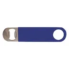 image of Winco CO-301PB Blue Flat Bottle Opener, 7"L