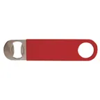 image of Winco CO-301PR Red Flat Bottle Opener, 7"L