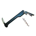 image of Winco CO-512 Italian-Made Black Waiters Cork Screw with Foil Knife