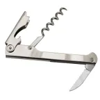 image of Winco CO-711 Economy Waiter'S Corkscrew, Stainless Steel, Natural Finish