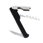 image of Winco CO-712 Black Economy Waiters Corkscrew with Foil Knife