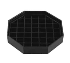 image of Winco CR-1440 Bar Maid, Drip Catcher, 6" Trivet Style, Black Tray With Removable Black Grid 