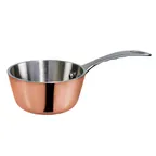 image of Winco DCSC-3C 3" Tri-Ply Copper Plated Stainless Steel 5 Oz. Mini Saucier  - Round