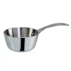 image of Winco DCSC-3S 3" Tri-Ply Stainless Steel 5 Oz. Mini Saucier  - Round