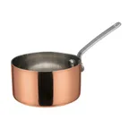 image of Winco DCWA-203C  7 Oz. Copper Plated 3-1/8" Diameter Mini Sauce Pan Serving Dish w/ Handle