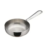 image of Winco DCWC-101S Stainless Steel 4" Diameter 7 Oz. Mini Fry Pan Serving Dish with Handle