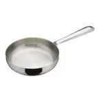 image of Winco DCWC-103S Stainless Steel 5" Diameter 12 Oz. Mini Fry Pan Serving Dish with Handle