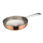 image of Winco DCWC-201C Copper Plated Steel 5-1/2" Diameter 11 Oz. Mini Fry Pan Serving Dish with Handle