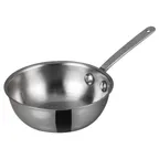 image of Winco DCWD-101S Stainless Steel 3-3/8" Diameter 3 Oz. Mini Wok Serving Dish with Handle