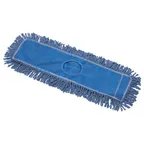 image of Winco DMB-24H 24" Dust Mop Head Refill w/ Looped Ends, Blue