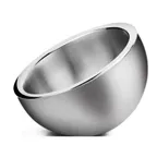image of Winco DWAB-L Large 2-1/4 Qt Insulated Angled Display Bowl, Large, Double-Wall