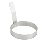 image of Winco EGR-5 5" Round Stainless Steel Egg Ring with Handle