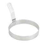 image of Winco EGR-6 6" Round Stainless Steel Egg Ring with Handle