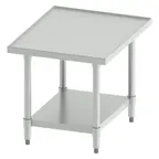 image of Winco ES-2430 Stainless Steel Equipment Stand for Mixer & Slicer, Galvanized Legs & Undershelf - 24"W x 24"D x 24"H