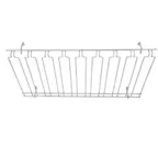 image of Winco GHC-1836 Chrome Plated Wire Bar Glass Rack with 8 Slot, 18" x 36"
