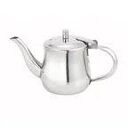 image of Winco GS-10 10 oz Gooseneck Server with Cover, Stainless