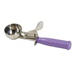 image of Winco ICD-20P 2 Oz. Allergen Free Purple Handle Stainless Steel Ice Cream Disher