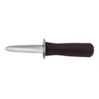 image of Winco KCL-5P 3" Oyster Stainless Steel Knife with Black Plastic Handle