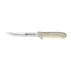 image of Winco KWP-50 5 1/2" High Carbon Steel Utility Knife w/ White Handle