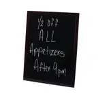 image of Winco MBB-3 Marker Board, 23-5/8" L x 3/4" W x 31-5/8" H, Wood Frame, Black Board, with Marker - Set